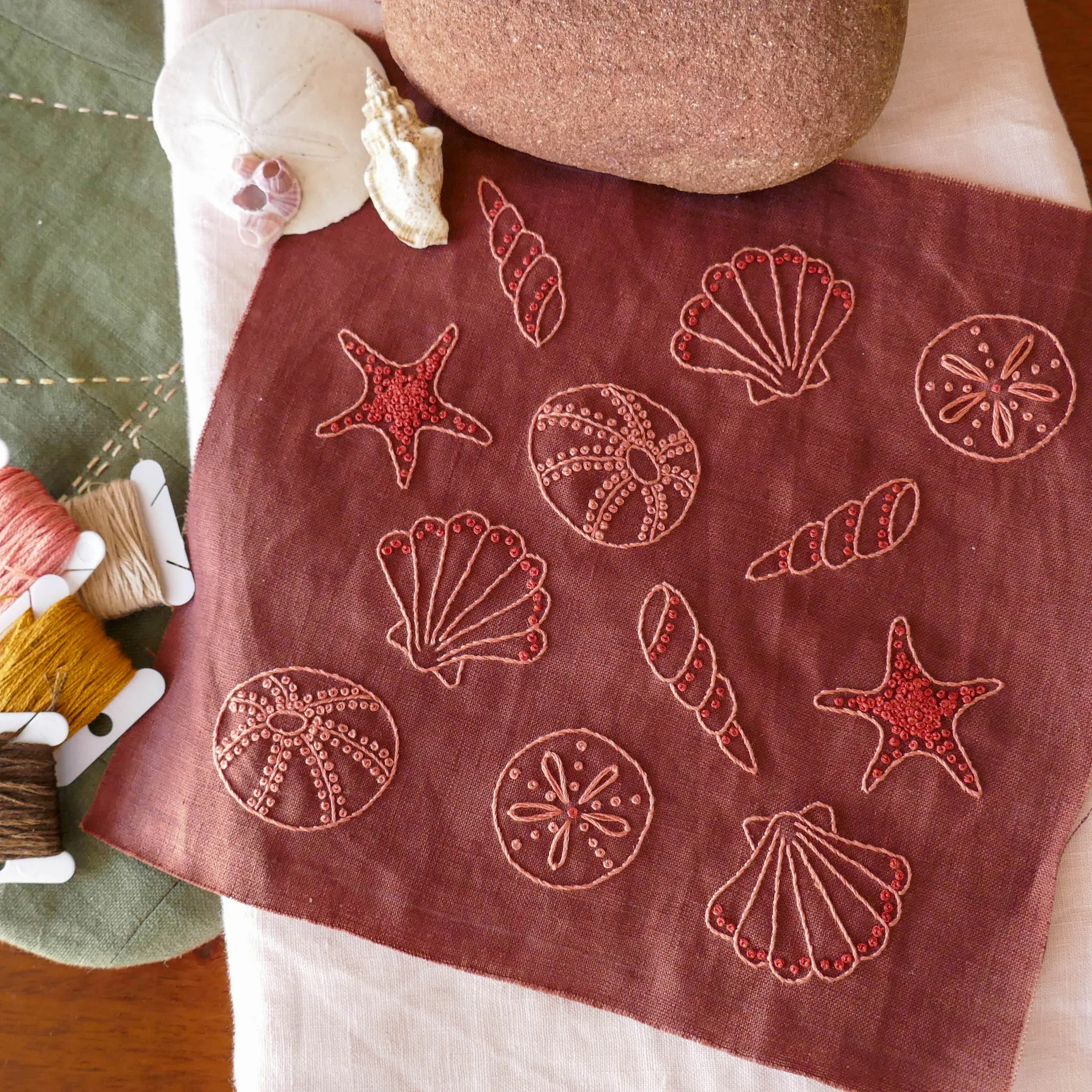 Seashells Embroidery Pattern