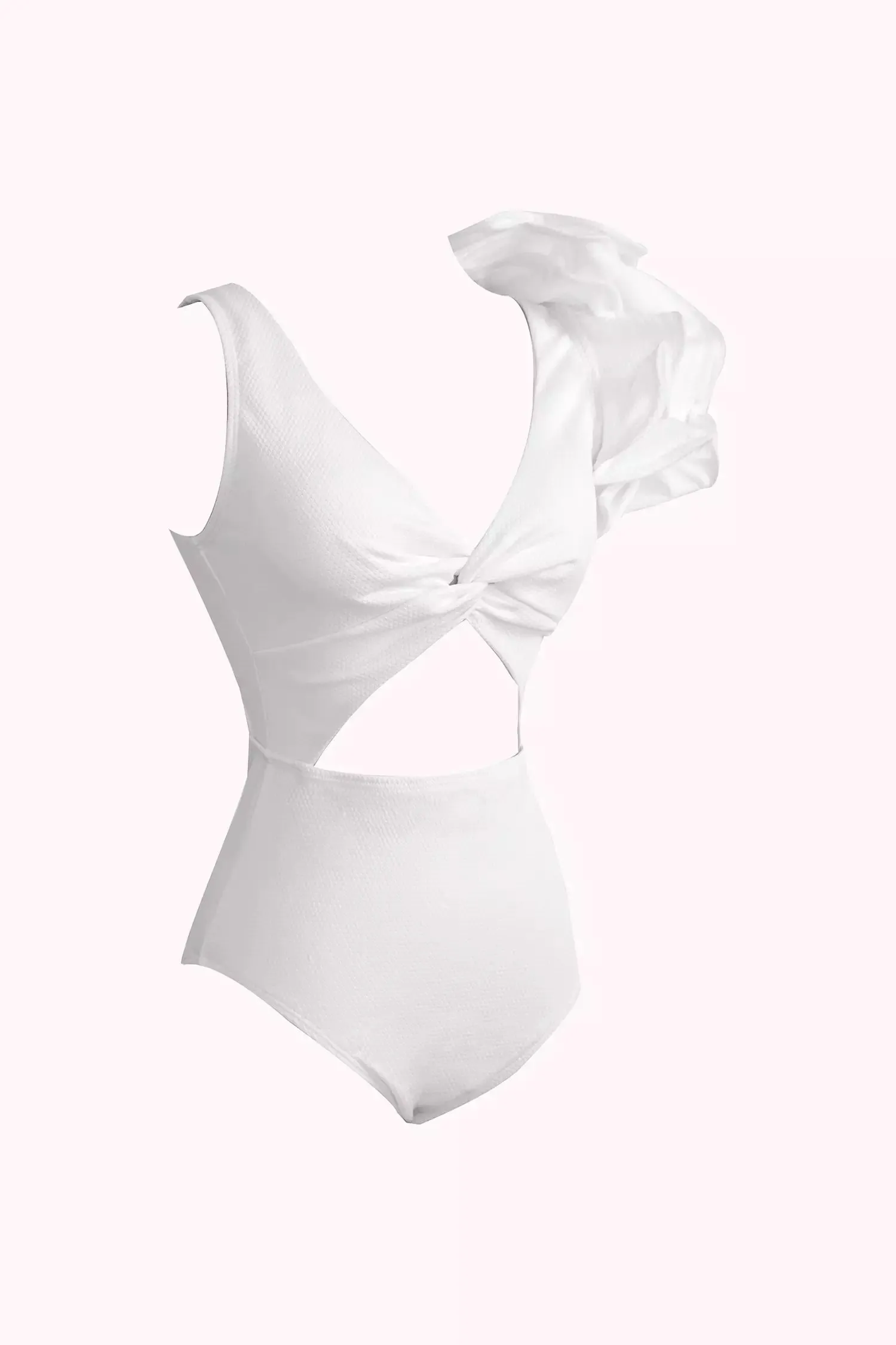 Serena White Ruffle Beach Bikini