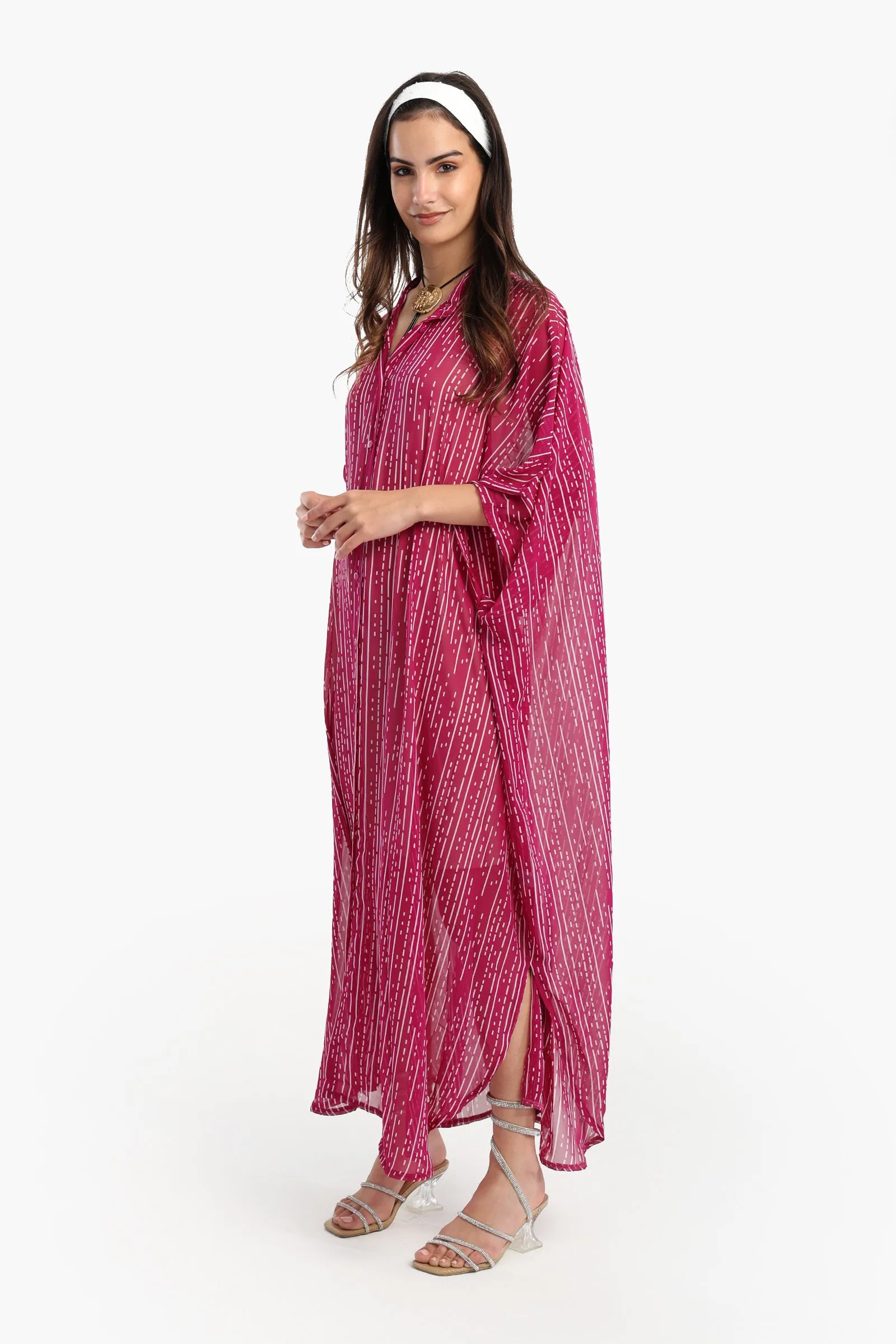 Shirt Dress with Wide Sleeves