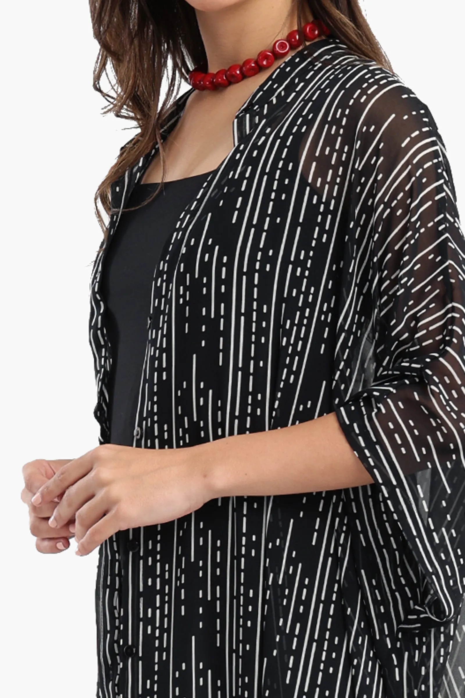 Shirt Dress with Wide Sleeves