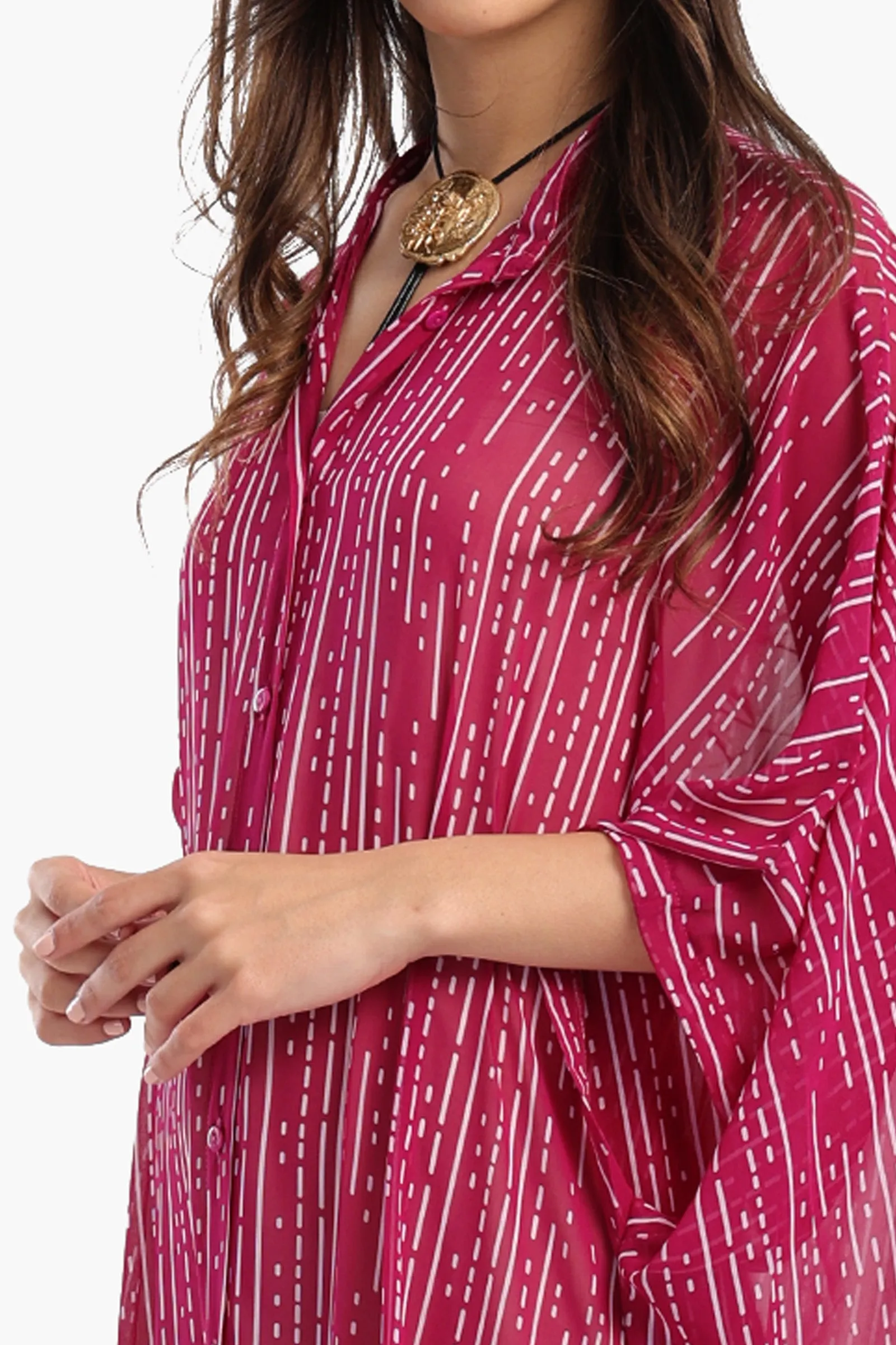 Shirt Dress with Wide Sleeves