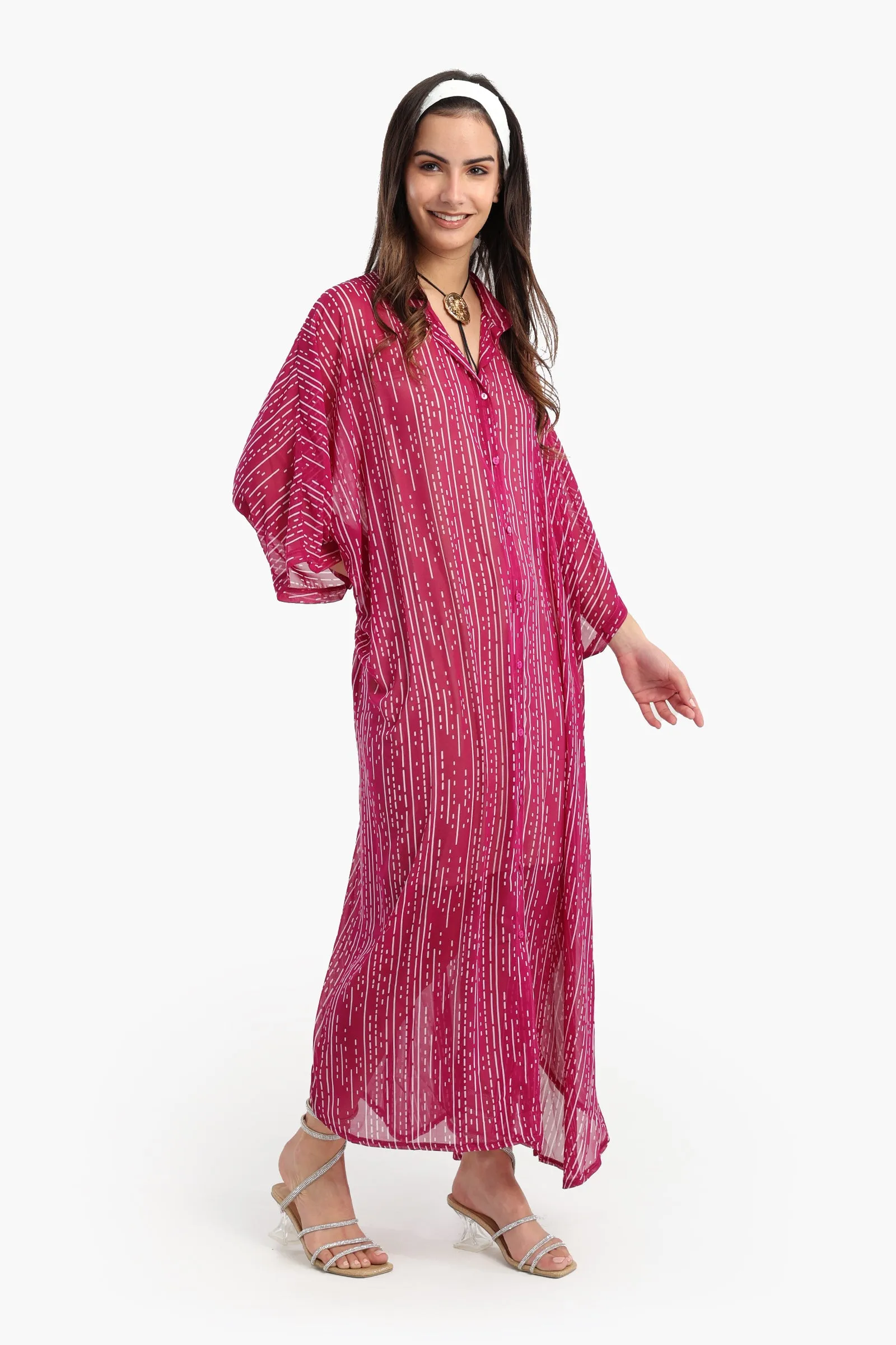 Shirt Dress with Wide Sleeves