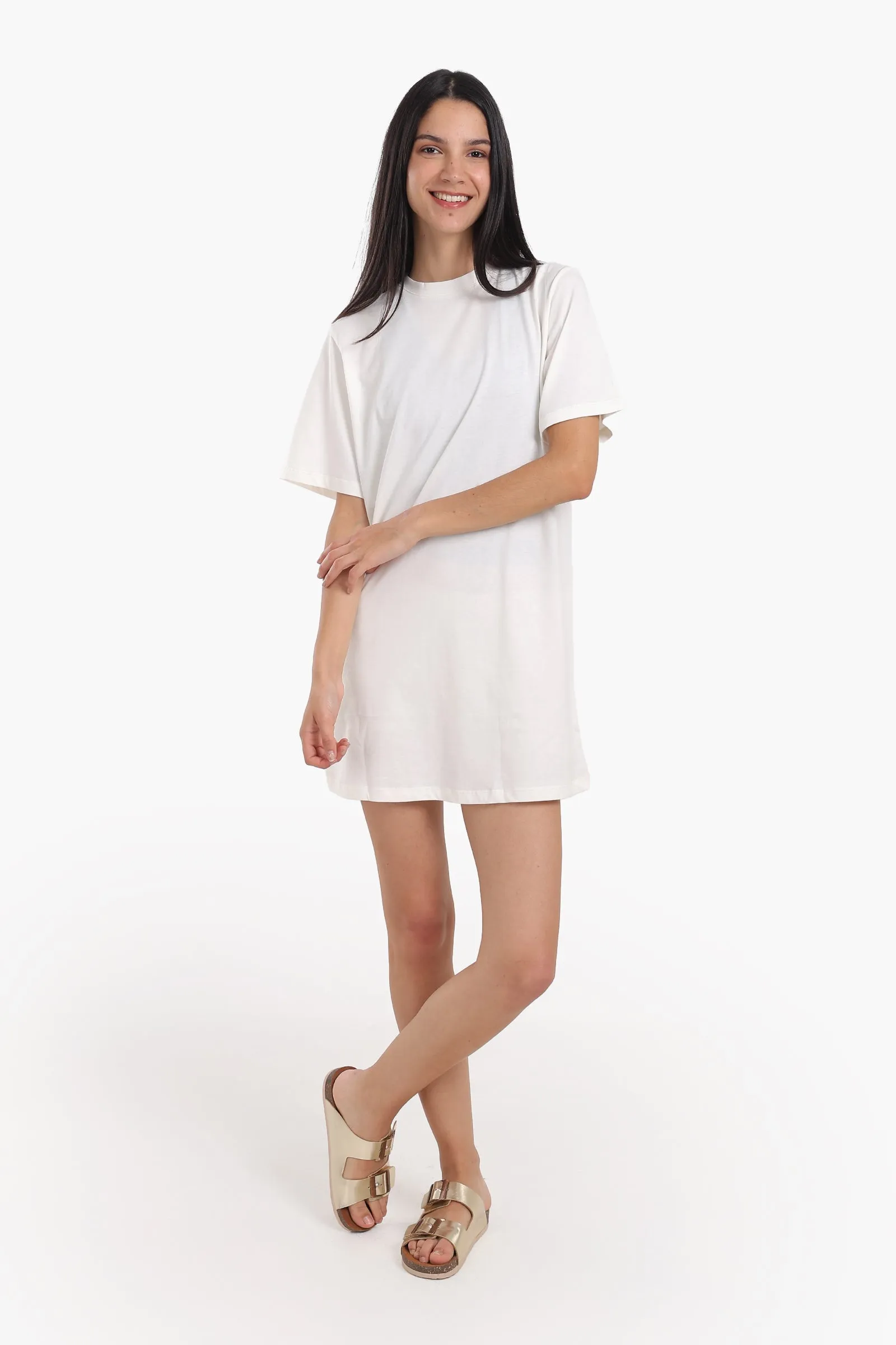 Short Sleeves Cotton Dress
