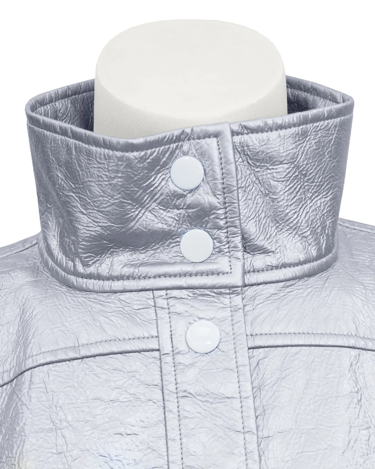 Silver Jacket and Skirt Ensemble