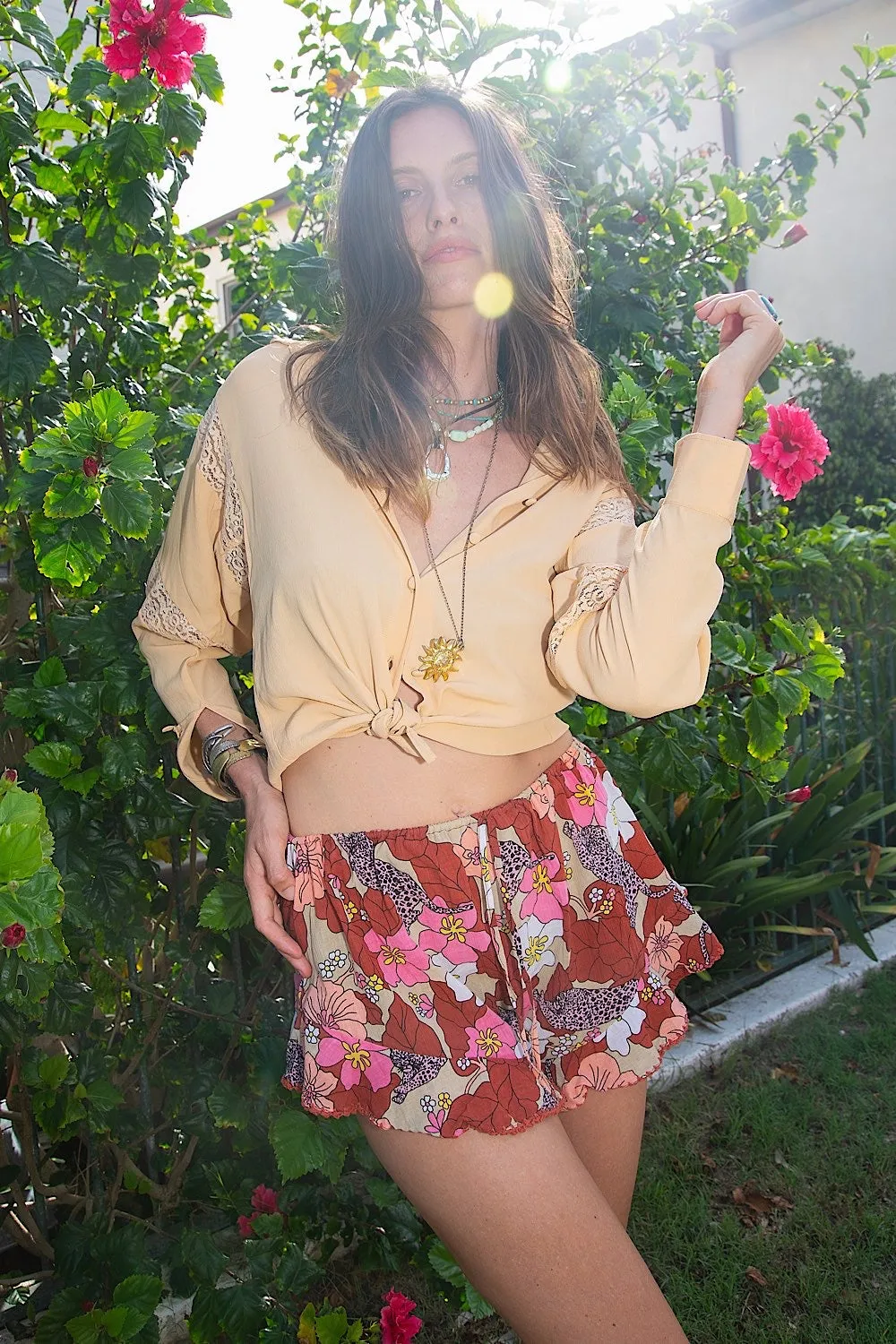 Songbird Cotton Shorts