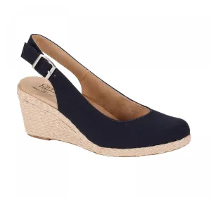 Sonoma Douglas Fir Wedge Womens Espadrille Wedge Sandals Navy Blue 7M