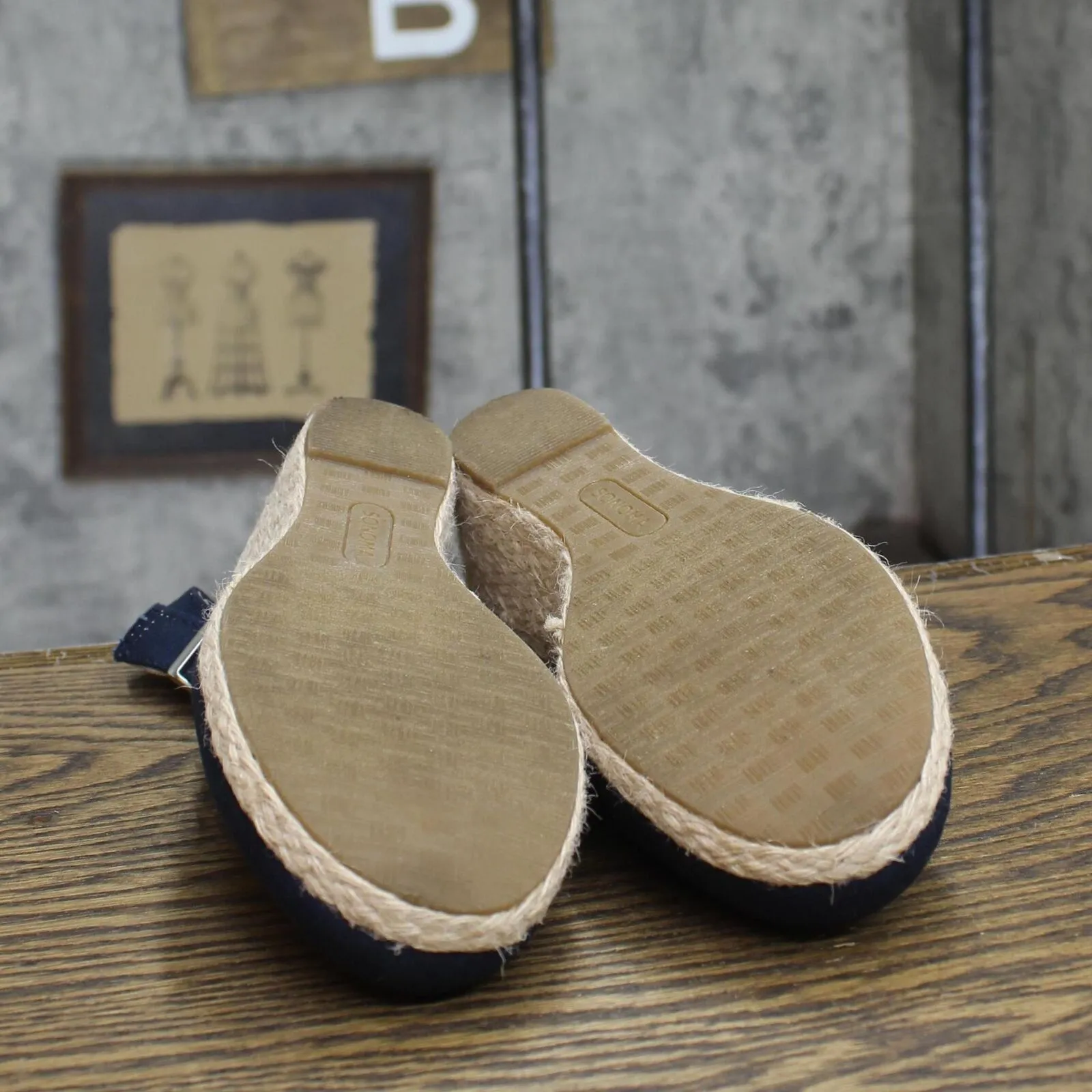 Sonoma Douglas Fir Wedge Womens Espadrille Wedge Sandals Navy Blue 7M