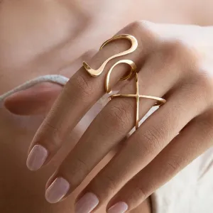 Stainless Steel Minimalist Smooth Line Open Ring