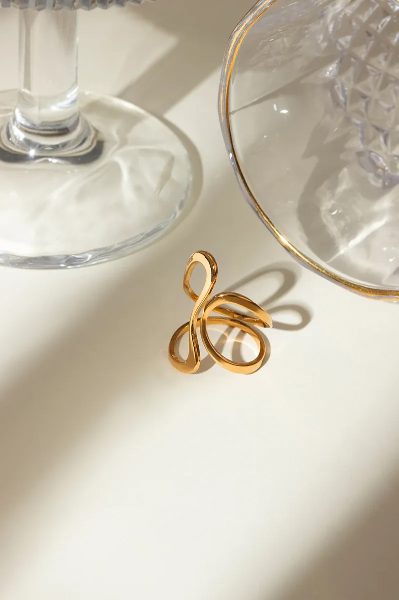 Stainless Steel Minimalist Smooth Line Open Ring