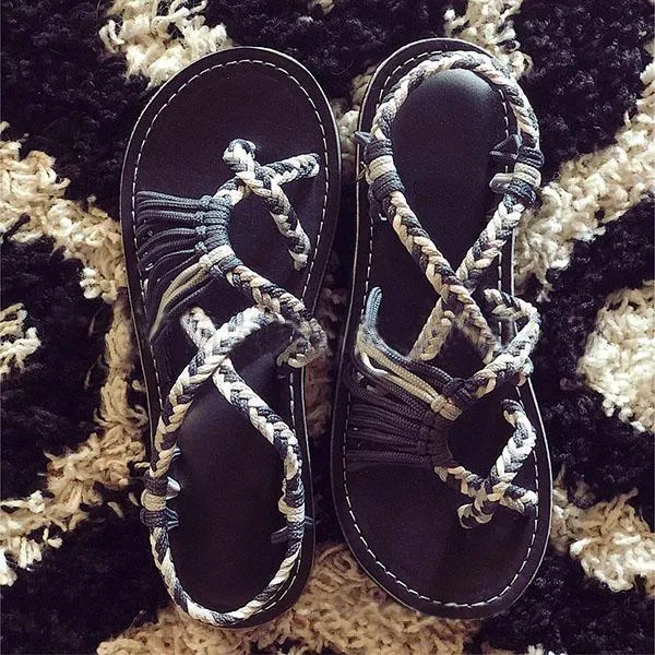 Strap Beach Sand Toe Flat Sandals