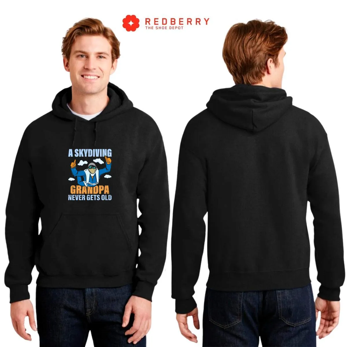 Sudadera Hombre  Hoodie Paracaidismo Deporte Vintage 001