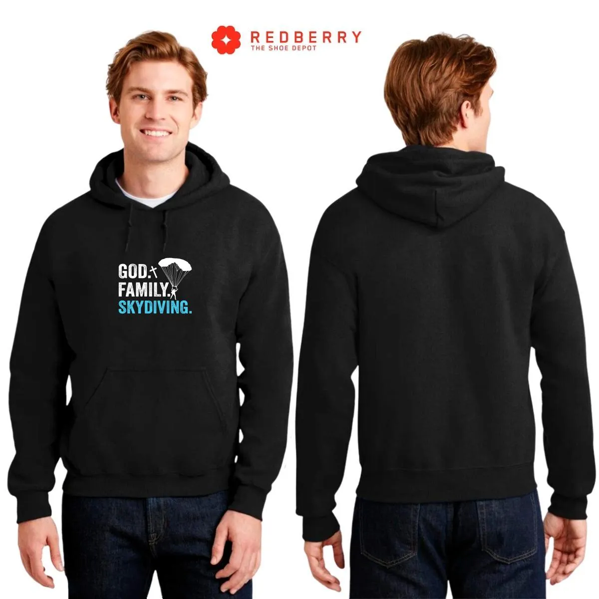 Sudadera Hombre  Hoodie Paracaidismo Deporte Vintage 008