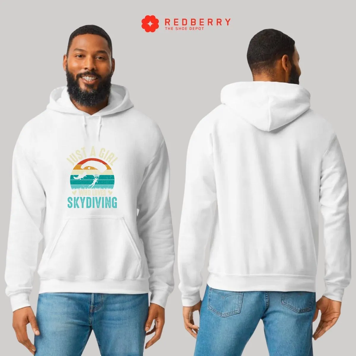 Sudadera Hombre  Hoodie Paracaidismo Deporte Vintage 022