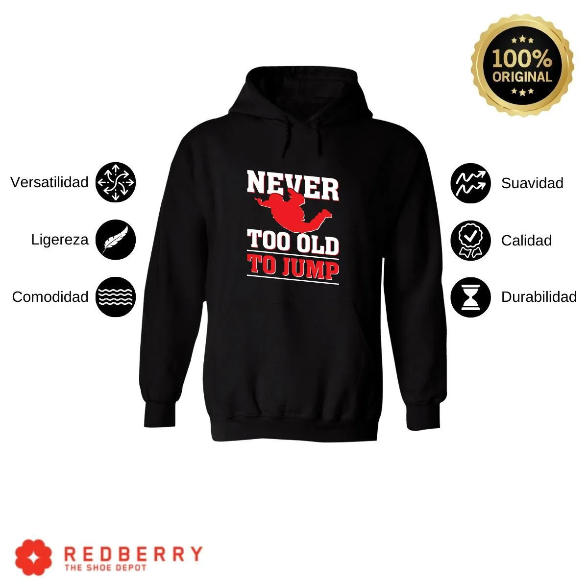 Sudadera Hombre  Hoodie Paracaidismo Deporte Vintage 025