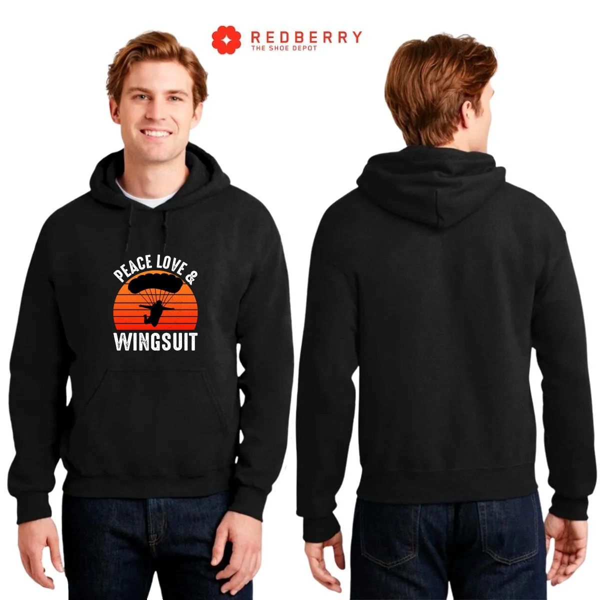 Sudadera Hombre  Hoodie Paracaidismo Deporte Vintage 029