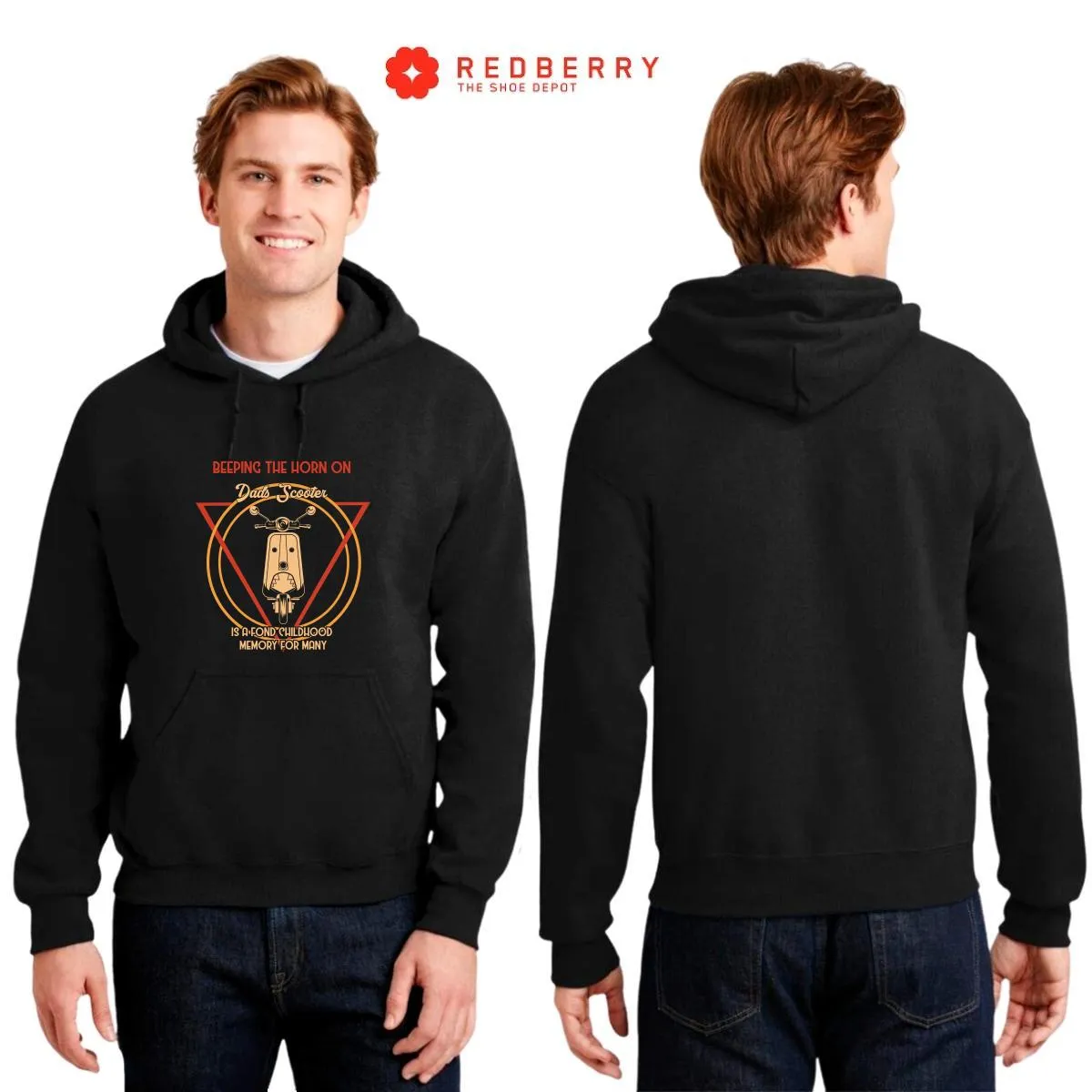 Sudadera Hombre  Hoodie Scooter Moto Biker Vintage 005