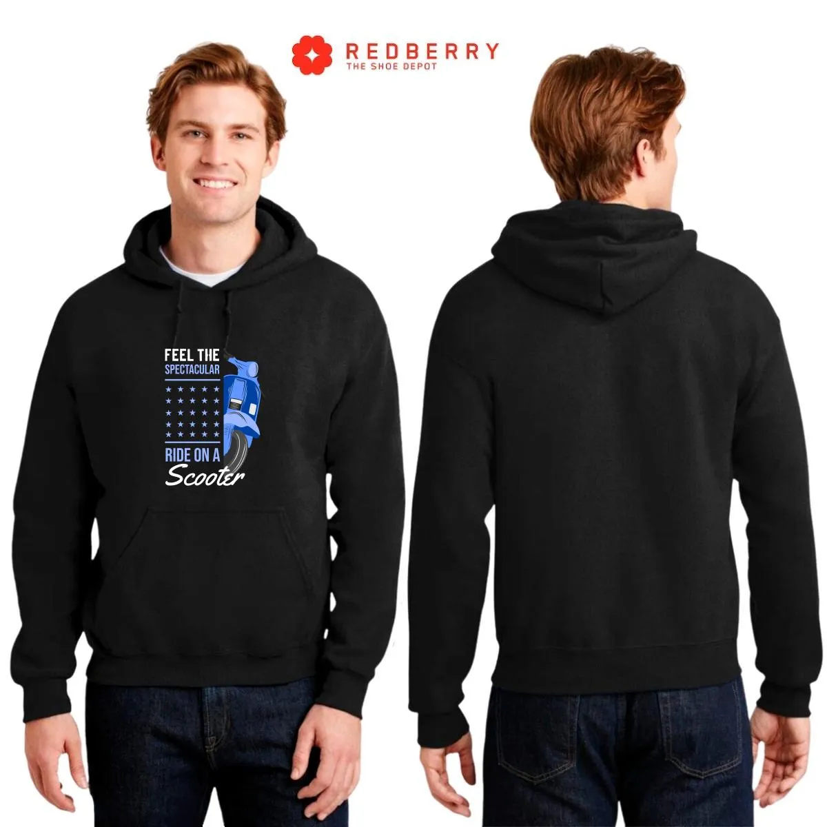 Sudadera Hombre  Hoodie Scooter Moto Biker Vintage 009