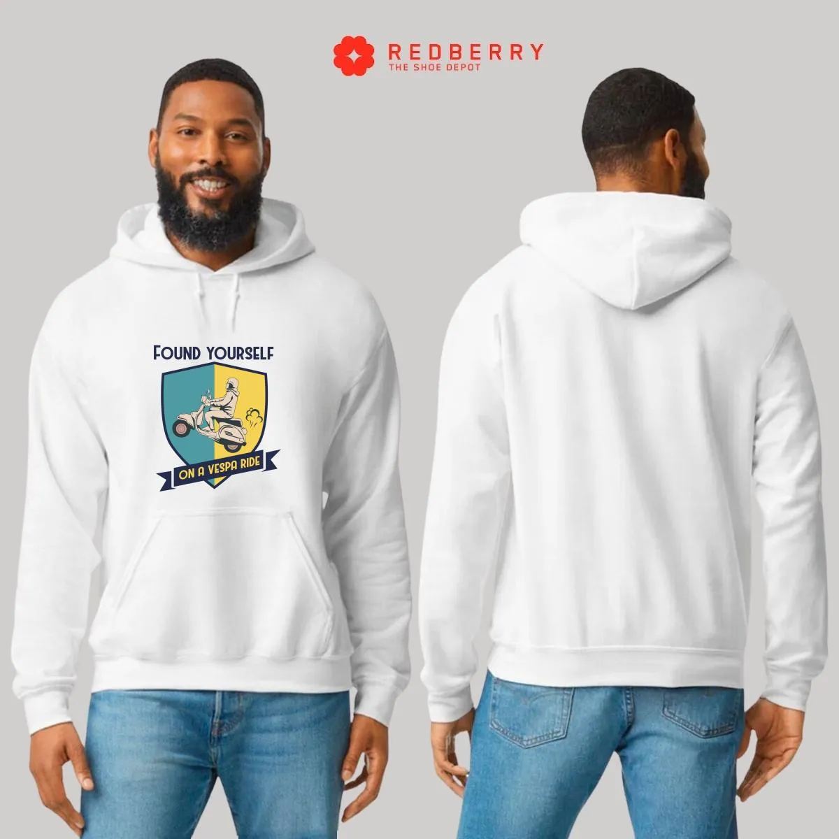 Sudadera Hombre  Hoodie Scooter Moto Biker Vintage 011