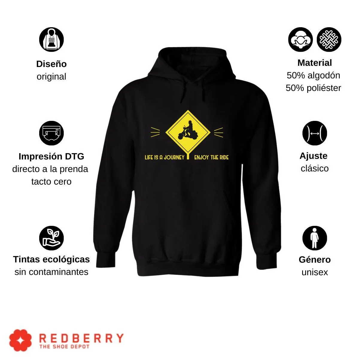 Sudadera Hombre  Hoodie Scooter Moto Biker Vintage 024