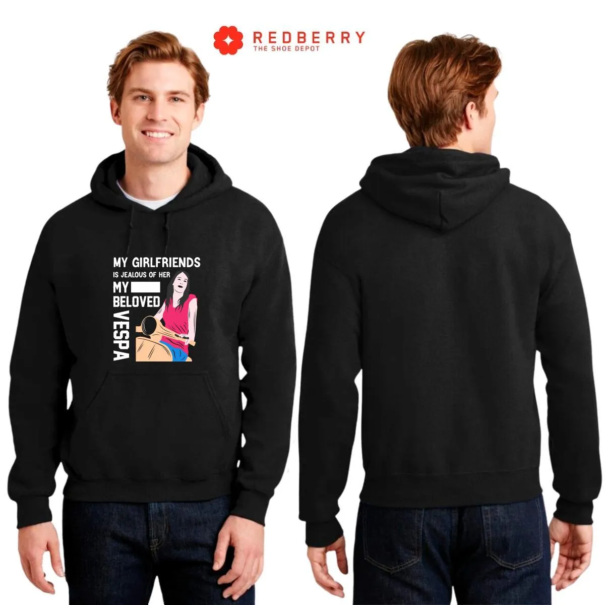 Sudadera Hombre  Hoodie Scooter Moto Biker Vintage 031