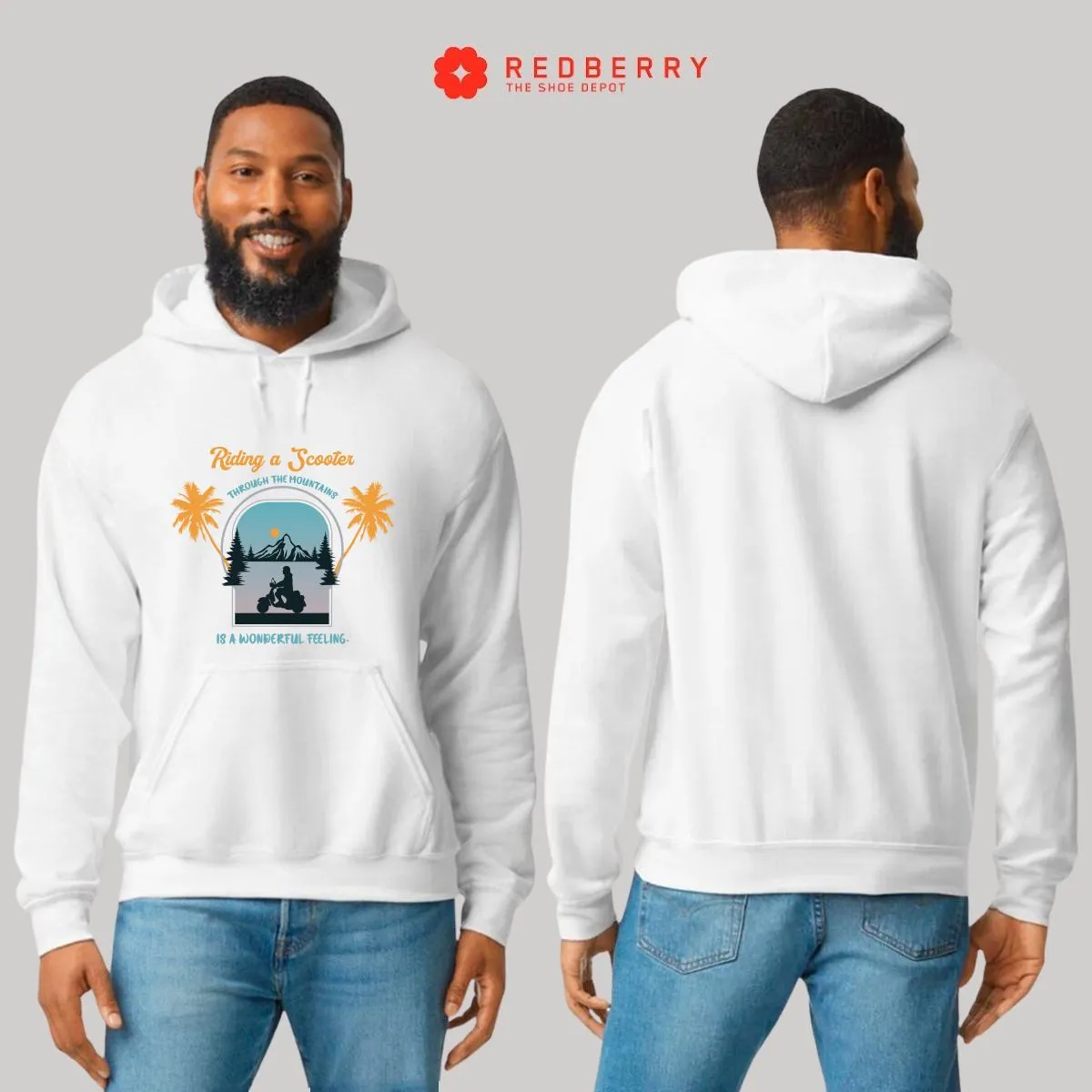 Sudadera Hombre  Hoodie Scooter Moto Biker Vintage 034