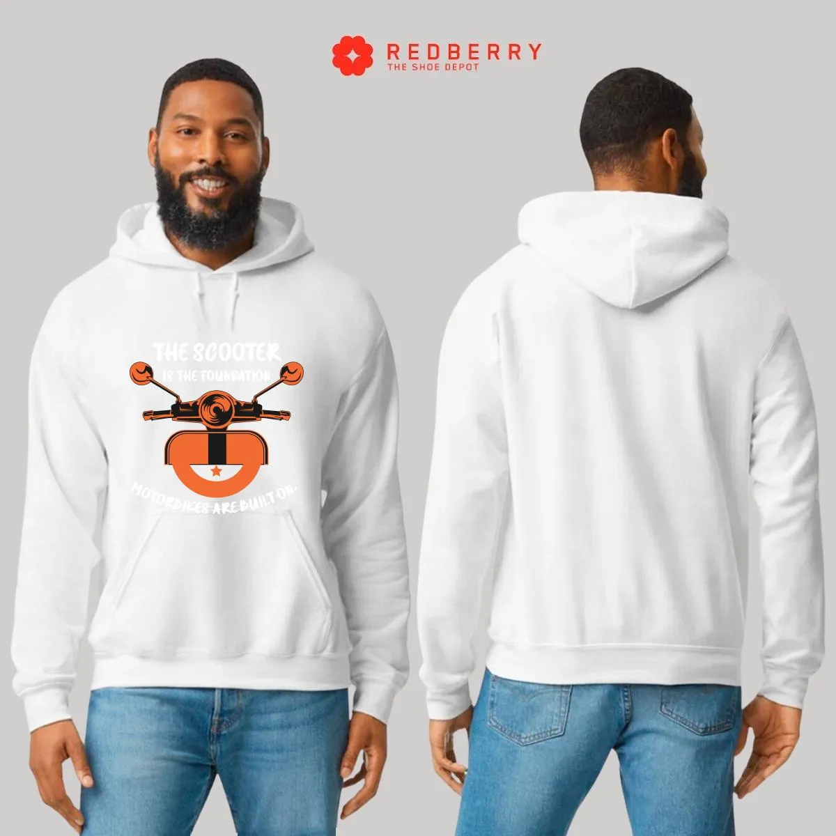 Sudadera Hombre  Hoodie Scooter Moto Biker Vintage 042