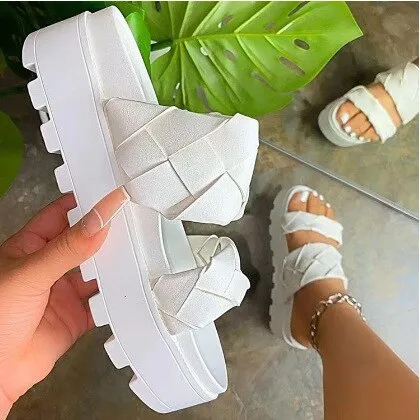 Summer women light high heel slippers