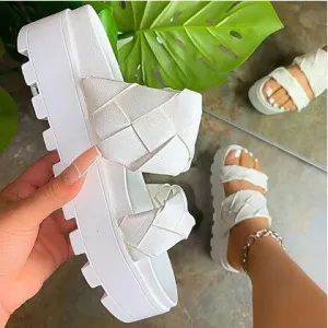 Summer women light high heel slippers