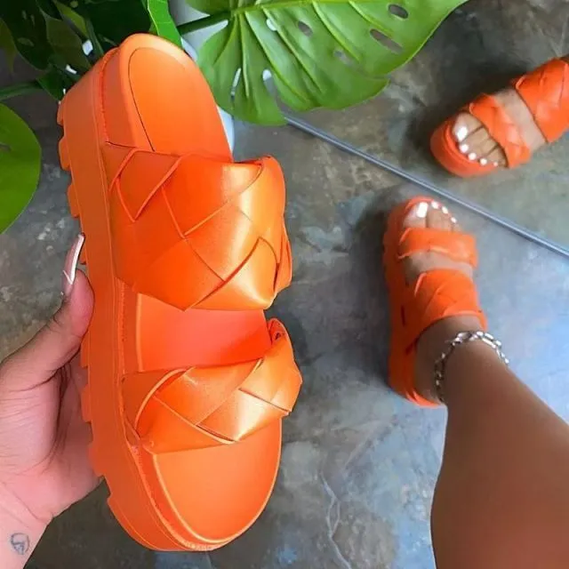 Summer women light high heel slippers