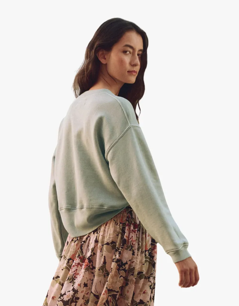 The Great The League Sweatshirt in Smoke Green with Bucking Bronco Graphic