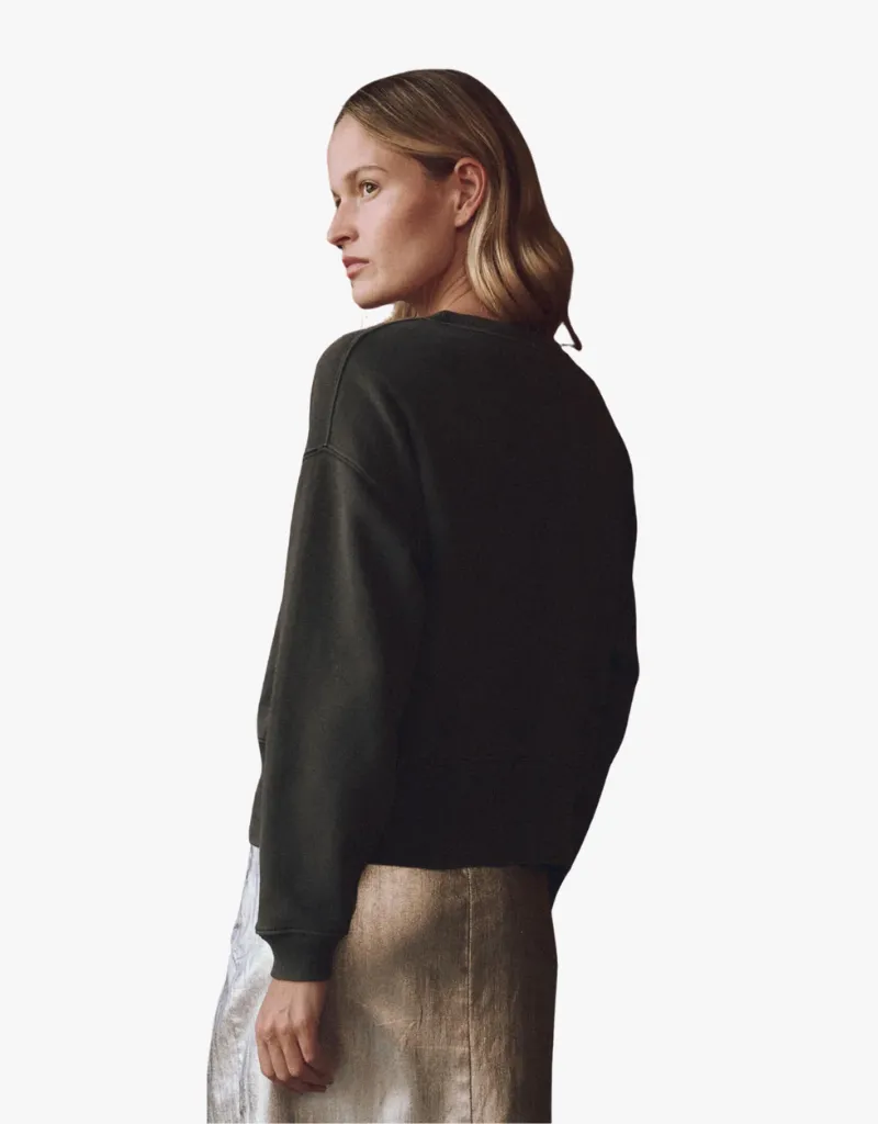 The Great The League Sweatshirt in Washed Black with Bucking Bronco Graphic