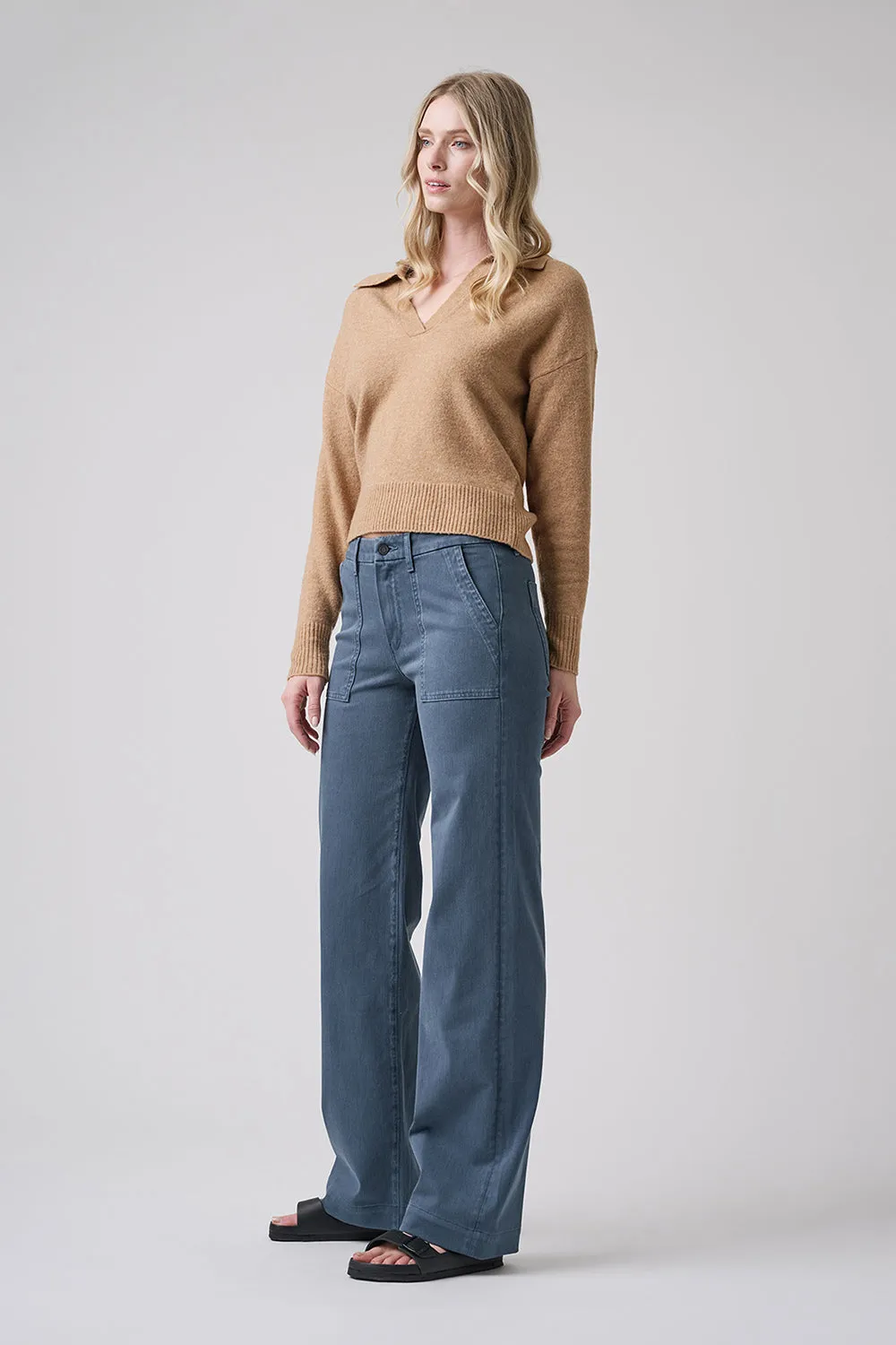 The Malibu Wide Baker  |  Dusty Blue