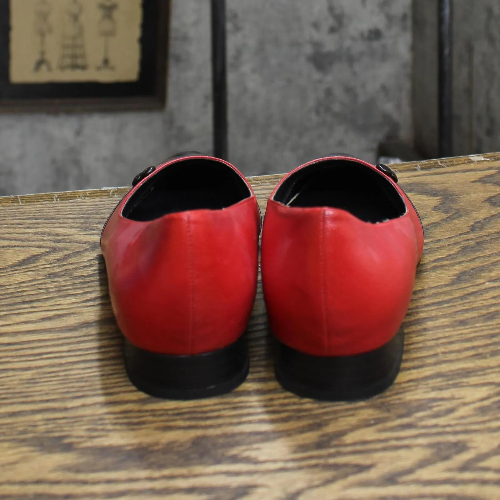 The Tog Shop Womens Vintage Pointed Toe Flats 1673d90b47a035 Red / Black 6M