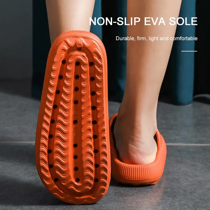 Thick Platform Bathroom Home Slippers Women Fashion Soft Sole EVA Indoor Slides Woman Sandals 2023 Summer Non-slip Flip Flops