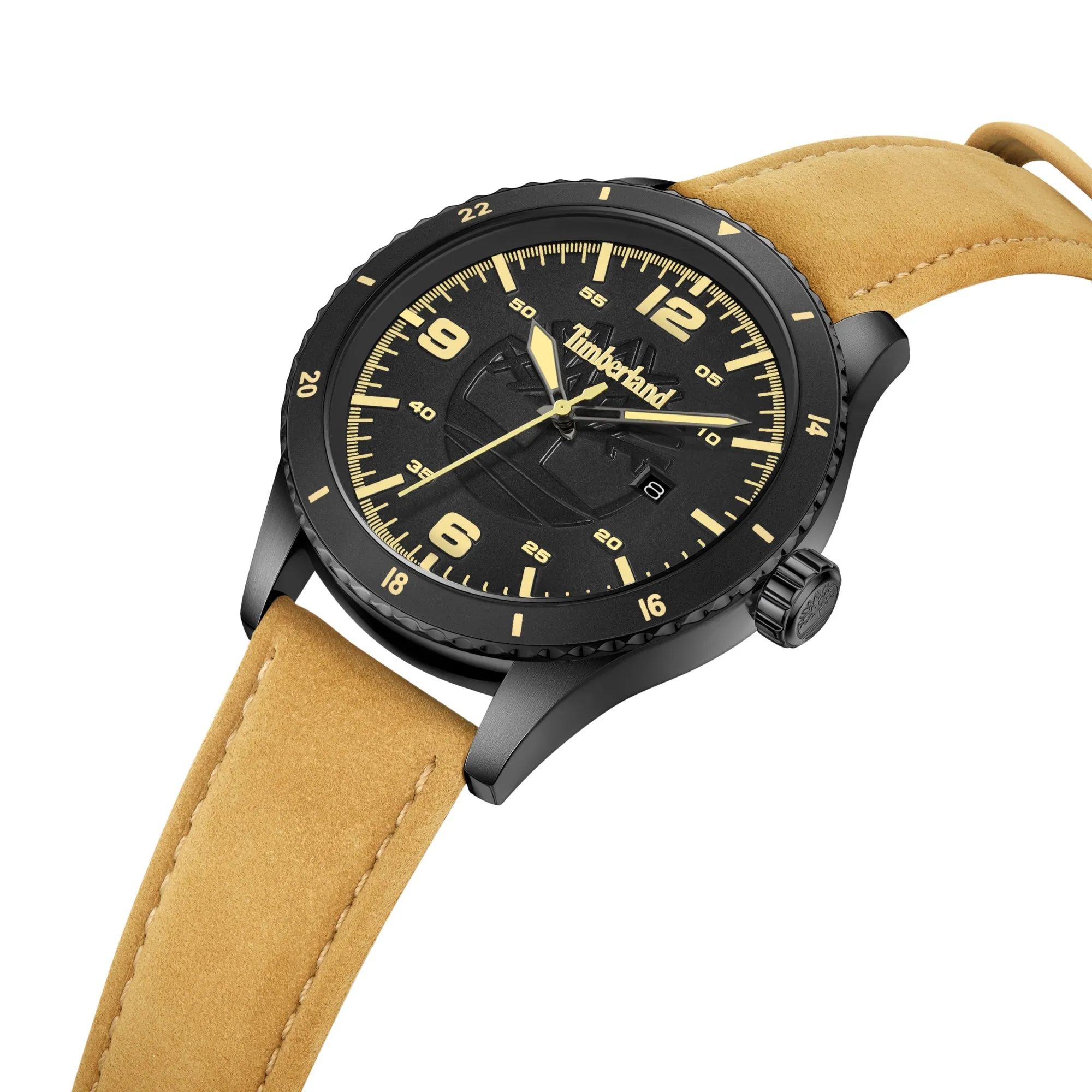 Timberland Ashmont Ionic-Plated Stainless Steel & Leather Strap Watch