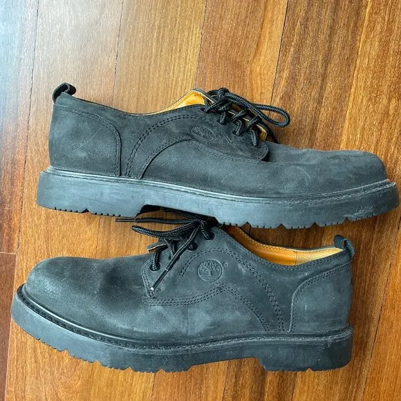 Timberland Waterproof Nubuck Oxfords Storm Black Mens Leather Shoe 10