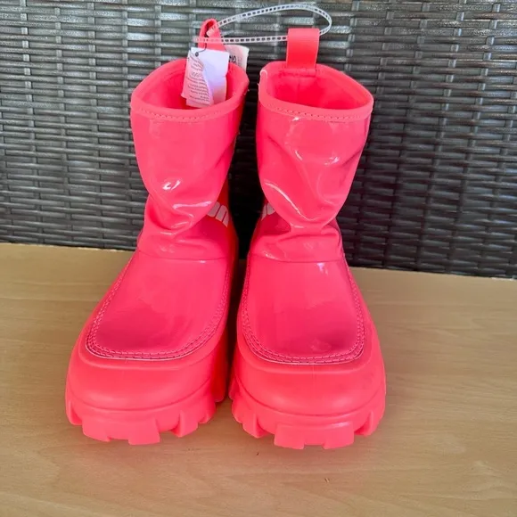 Ugg Classic Brellah Mini Boot Super Coral Pink Scrunched Kids Girls 3
