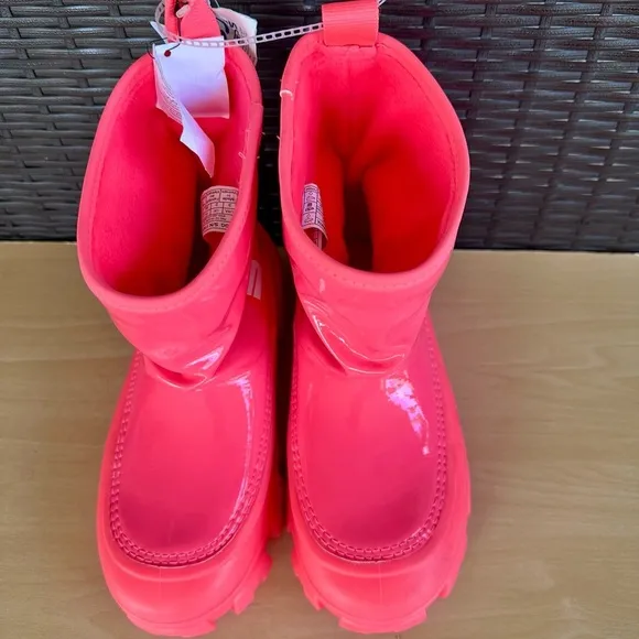 Ugg Classic Brellah Mini Boot Super Coral Pink Scrunched Kids Girls 3