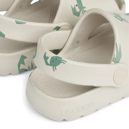 UK 5.5 Morris Aqua Blue Crab Sandals