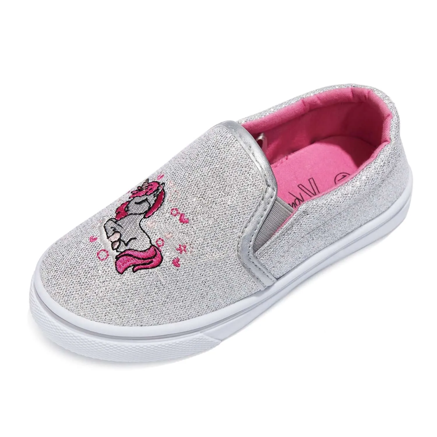Unicorn Slip-on Silver Glitter Espadrilles