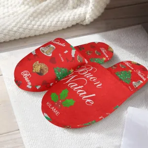 Unisex Classic Cotton Slippers 'Buon Natale'