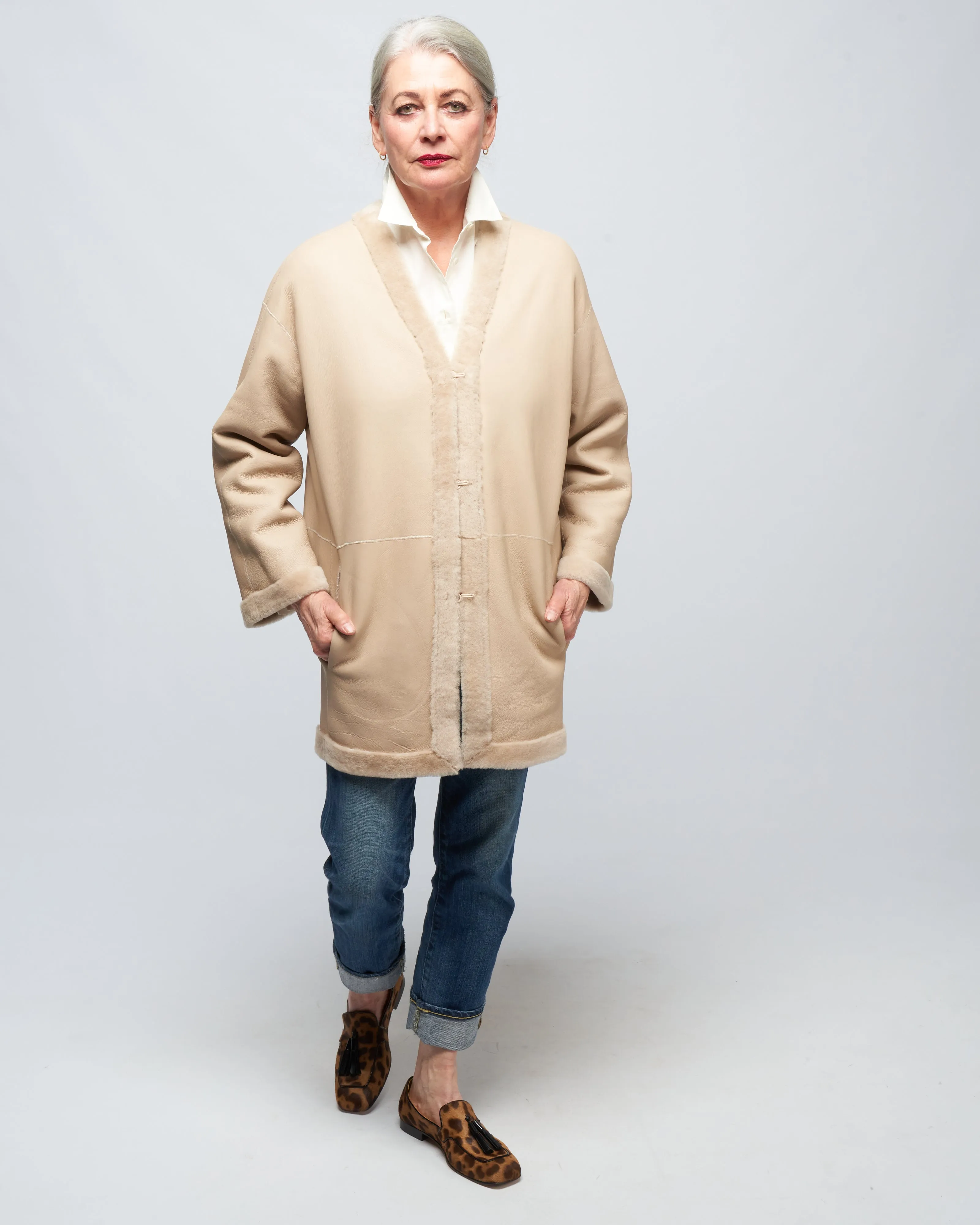 v neck long cardigan