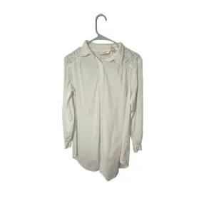 Victoria Secret Gold Label Vintage Victorian Long Sleeve Button Up Nightgown M