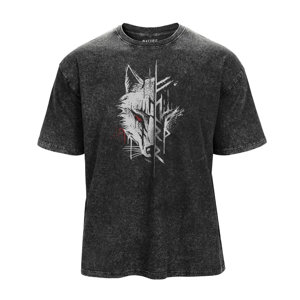 Viking Wolf Washed T-Shirt
