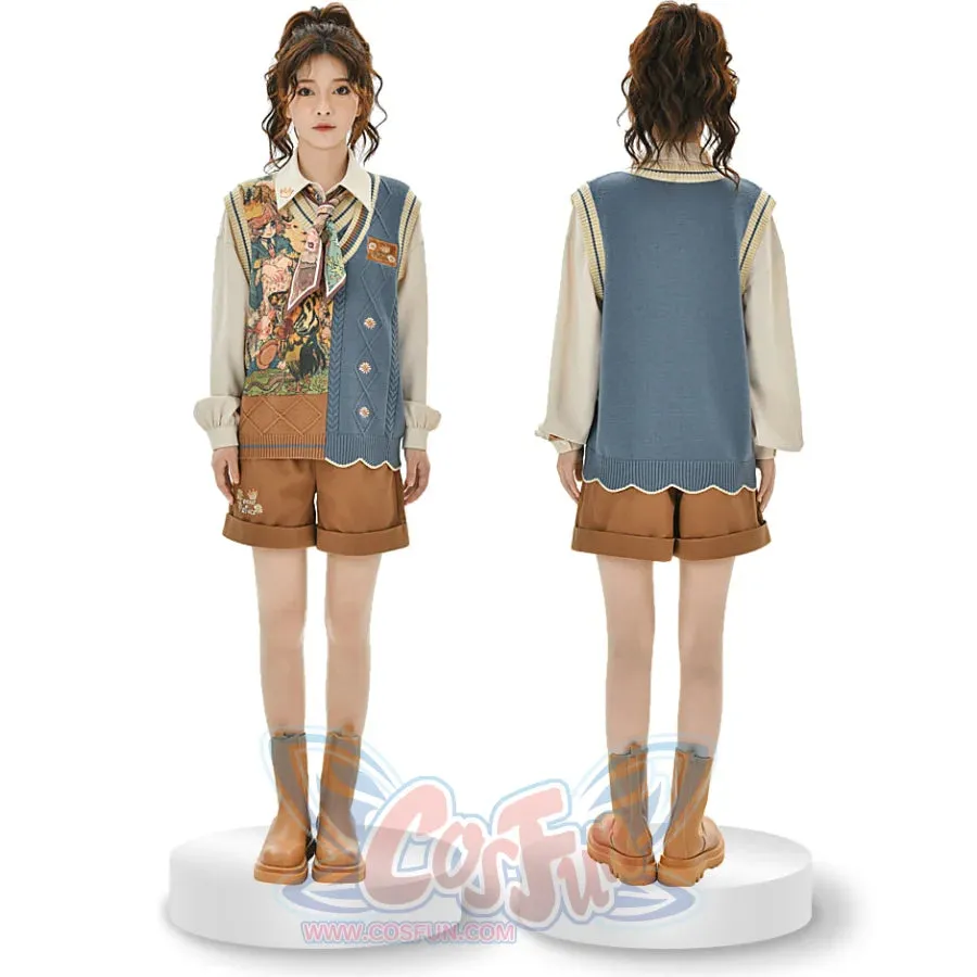 Vinatge style vest college wool sweater casual suit