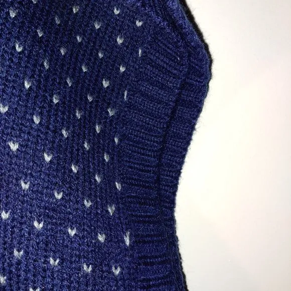 Vintage Composition Luxurious Wool Knitted Vest With Dog Pattern Sz L Na…