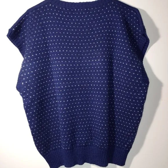 Vintage Composition Luxurious Wool Knitted Vest With Dog Pattern Sz L Na…