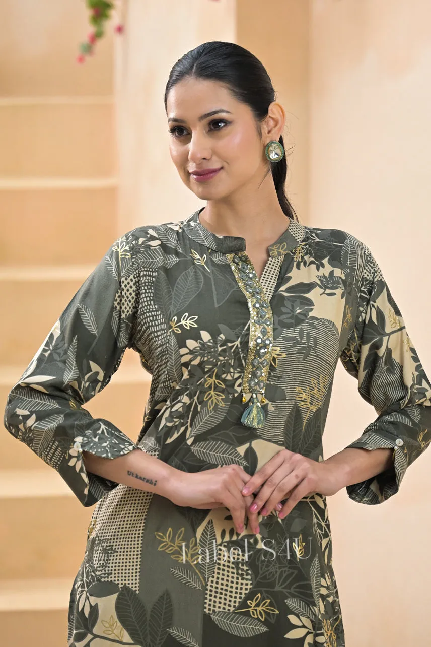 Vintage Flora-Kurti