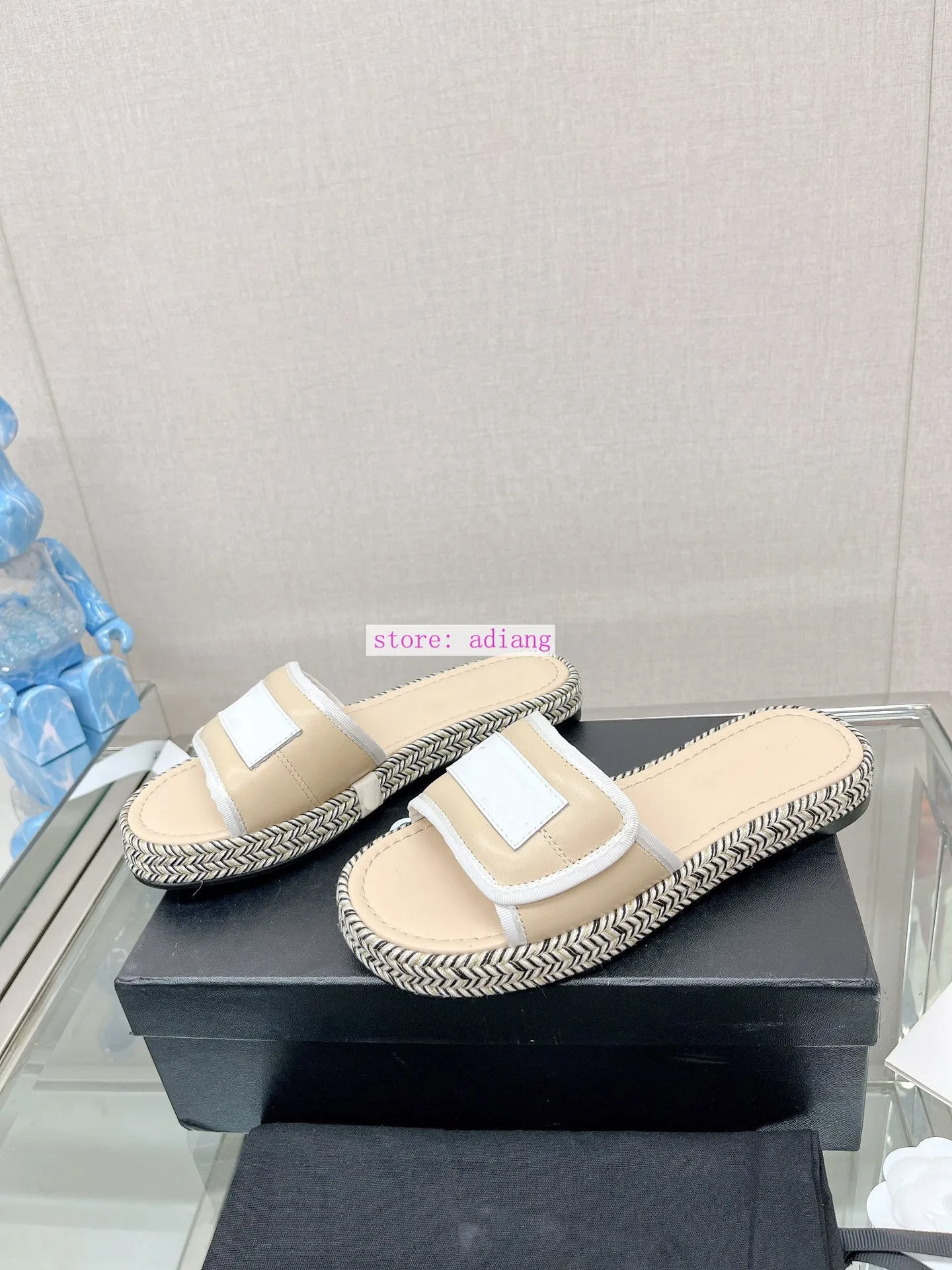 vintage lamb leather slippers sandals flats shoes comfort women 2023 35-41 high quality