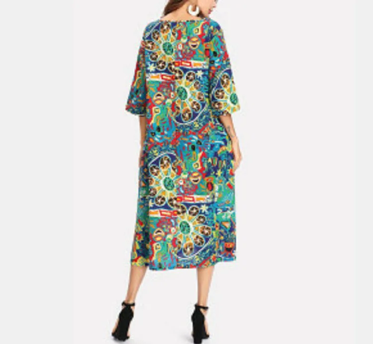 Vintage Skirt Long Loose Dress